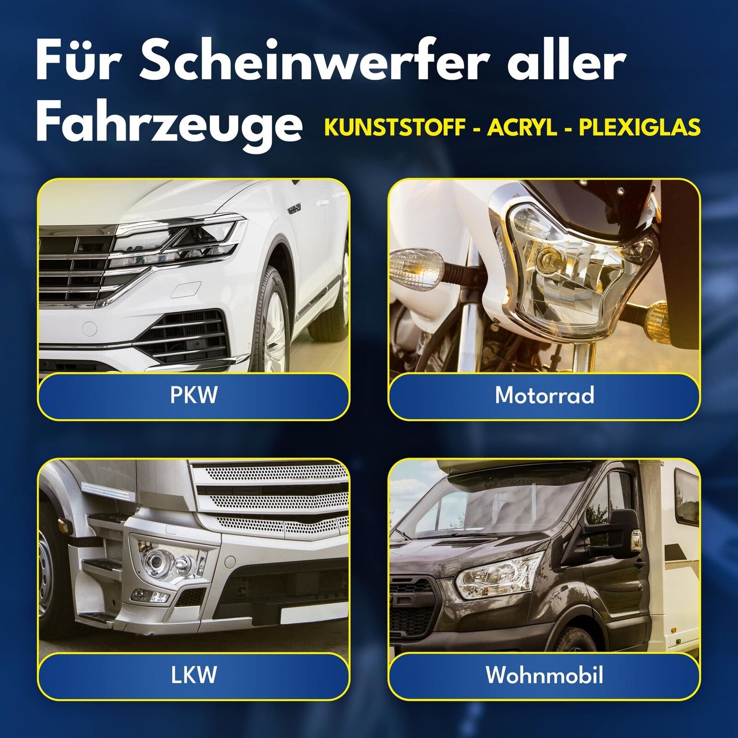 ATG Scheinwerfer Aufbereitung Set – Politur gegen matte Scheinwerfer