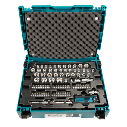Makita Werkzeugset 120-teilig im MAKPAC – Robustes Steckschlüssel-Set mit Koffer