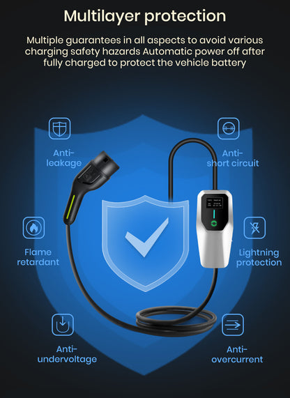 11/22kW 16/32A Type 2 Mobile Wallbox – EV charger &amp; charging cable, heavy current CEE