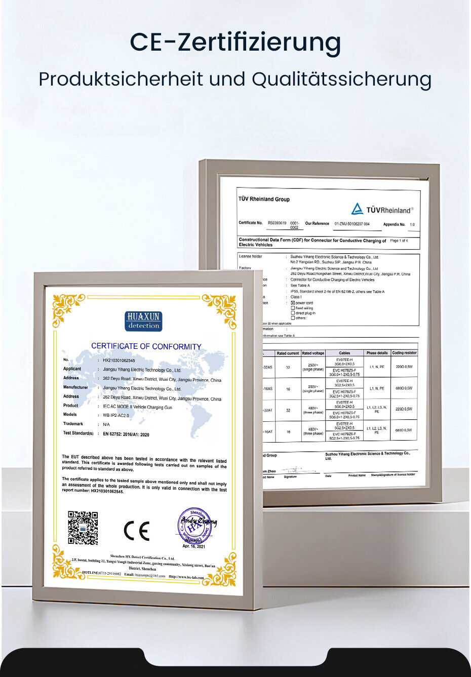 EV Charger Type 2 – 11kW Charging Cable 10A/16A, 3-Phase, Wallbox, 4m