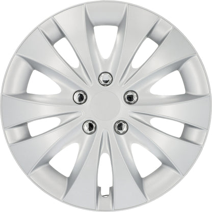 CARTREND Radzierblende Storm 15" silber – 4x Auto Radkappen Set