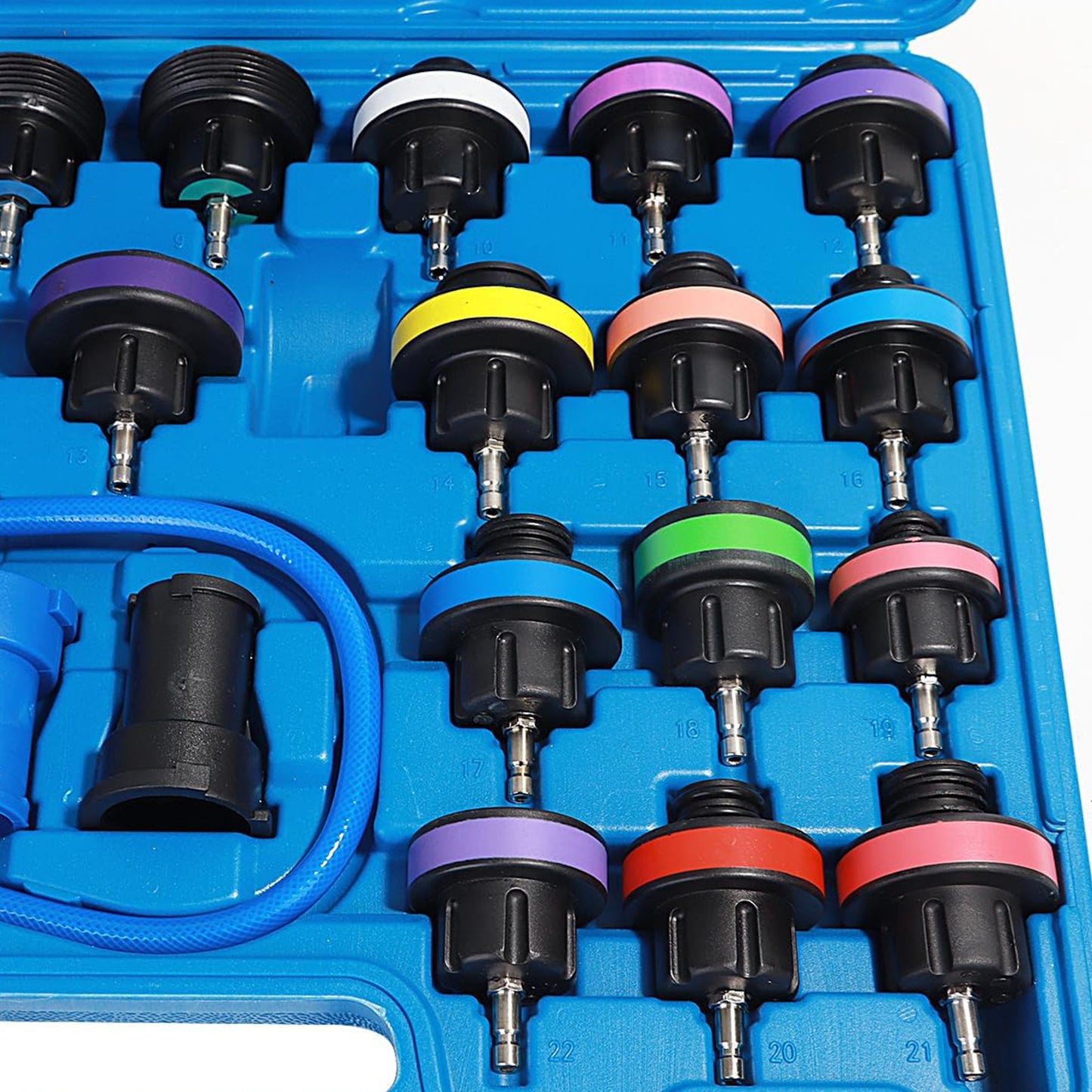 28tlg. Kühlsystem Tester Set – Abdrückgerät mit Vakuum- & Lecksuch-Funktion