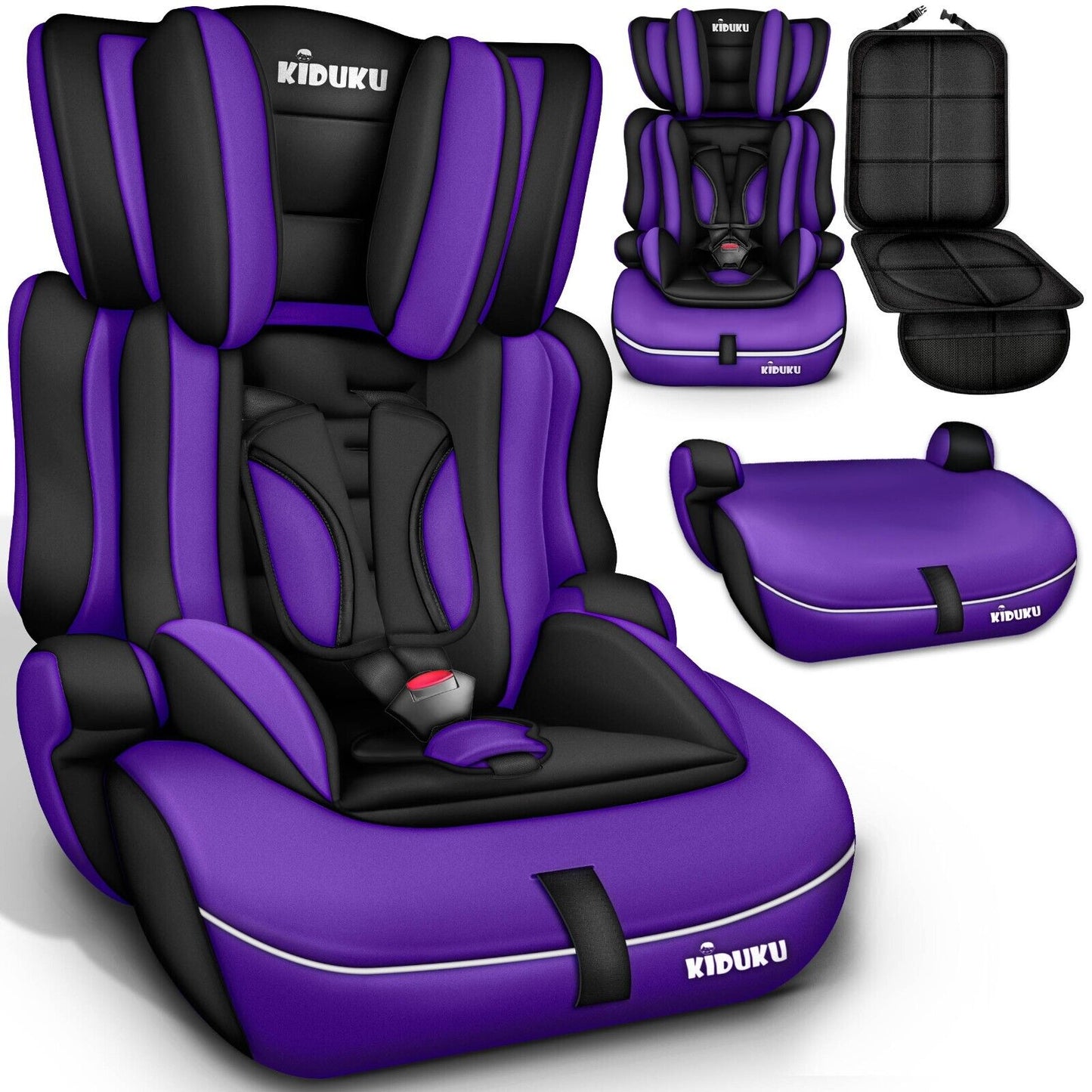 Child car seat 9–36 kg with extra padding – Group 1+2+3 ECE certified