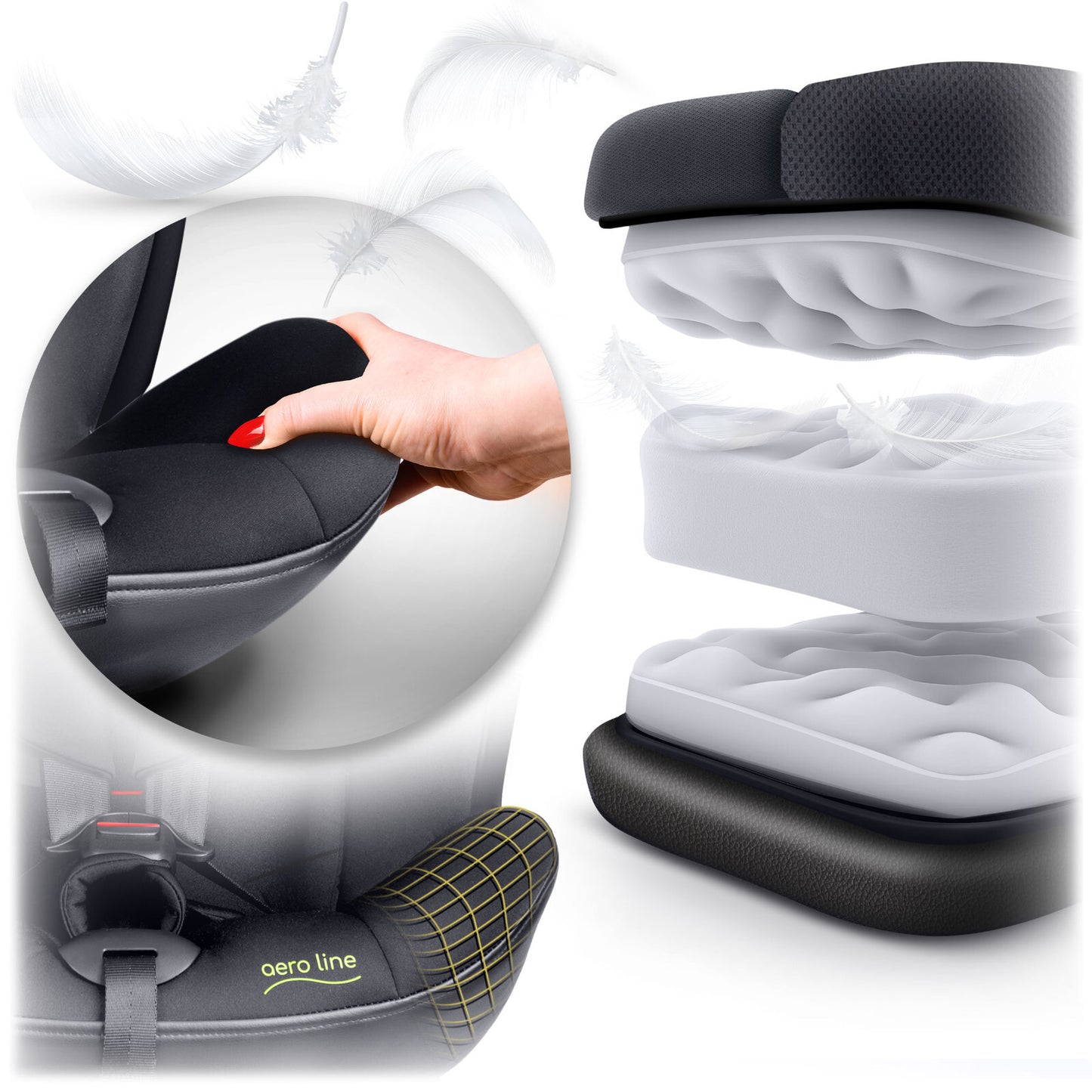 NUKIDO 360° rotating car seat with ISOFIX &amp; footrest – Group 0–II