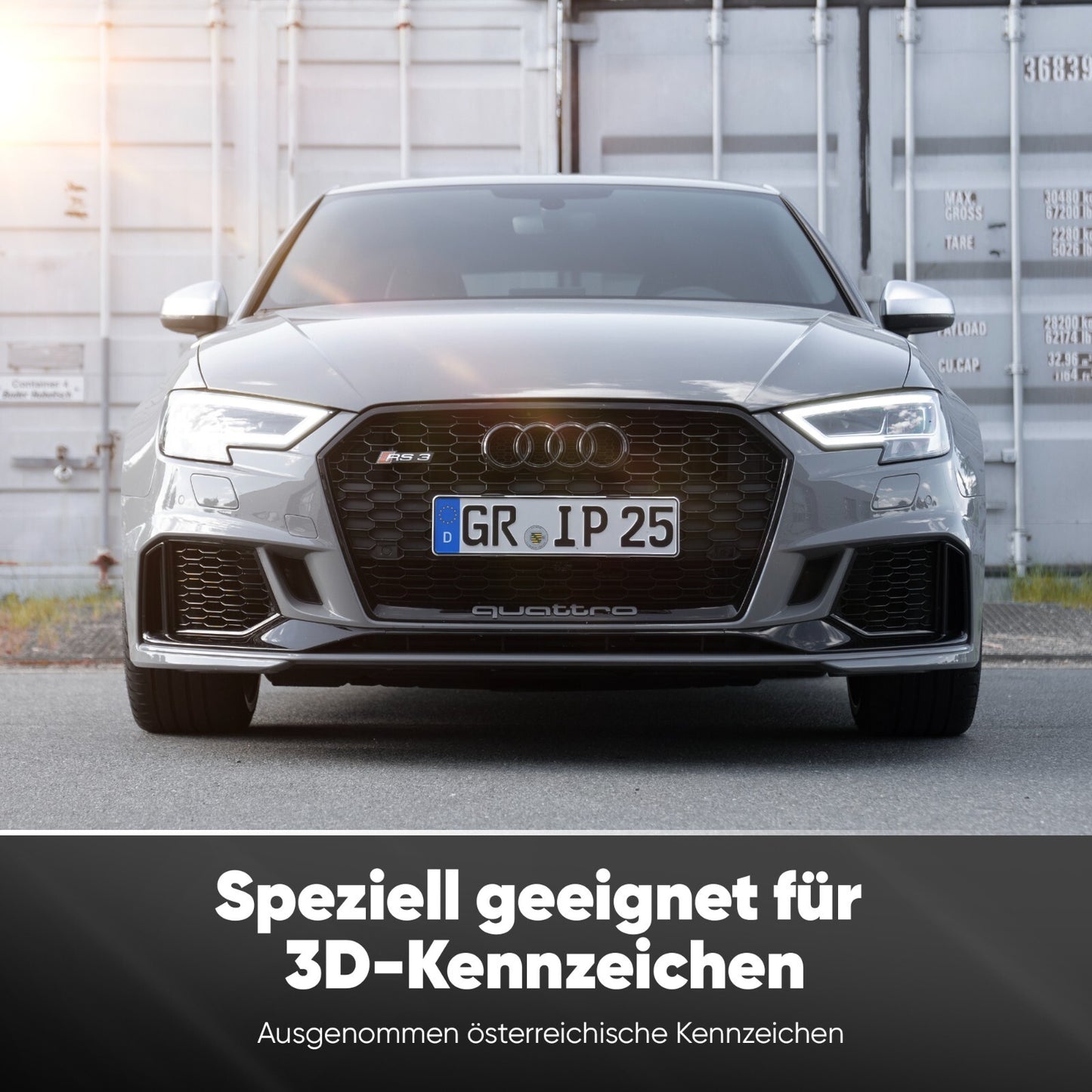 KLETTMAX® 3D Kennzeichenhalter – Speziell für 3D Kennzeichen, Rahmenlos, Ohne Bohren