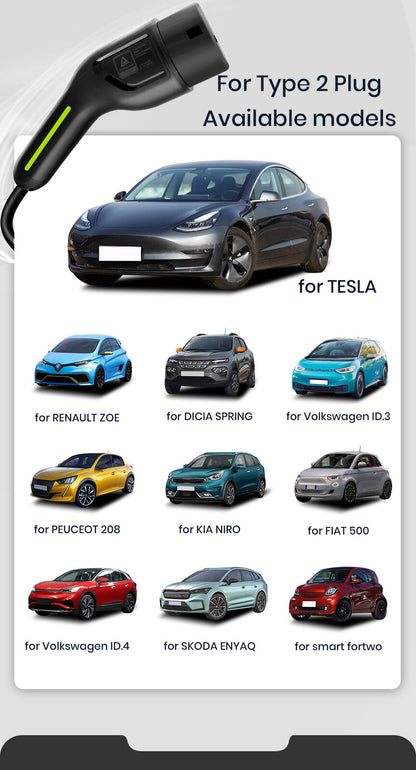 11/22kW 16/32A Type 2 Mobile Wallbox – EV charger &amp; charging cable, heavy current CEE