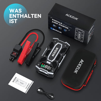6000A Auto Starthilfe Jump Starter 12V KFZ Booster Powerbank + Tasche