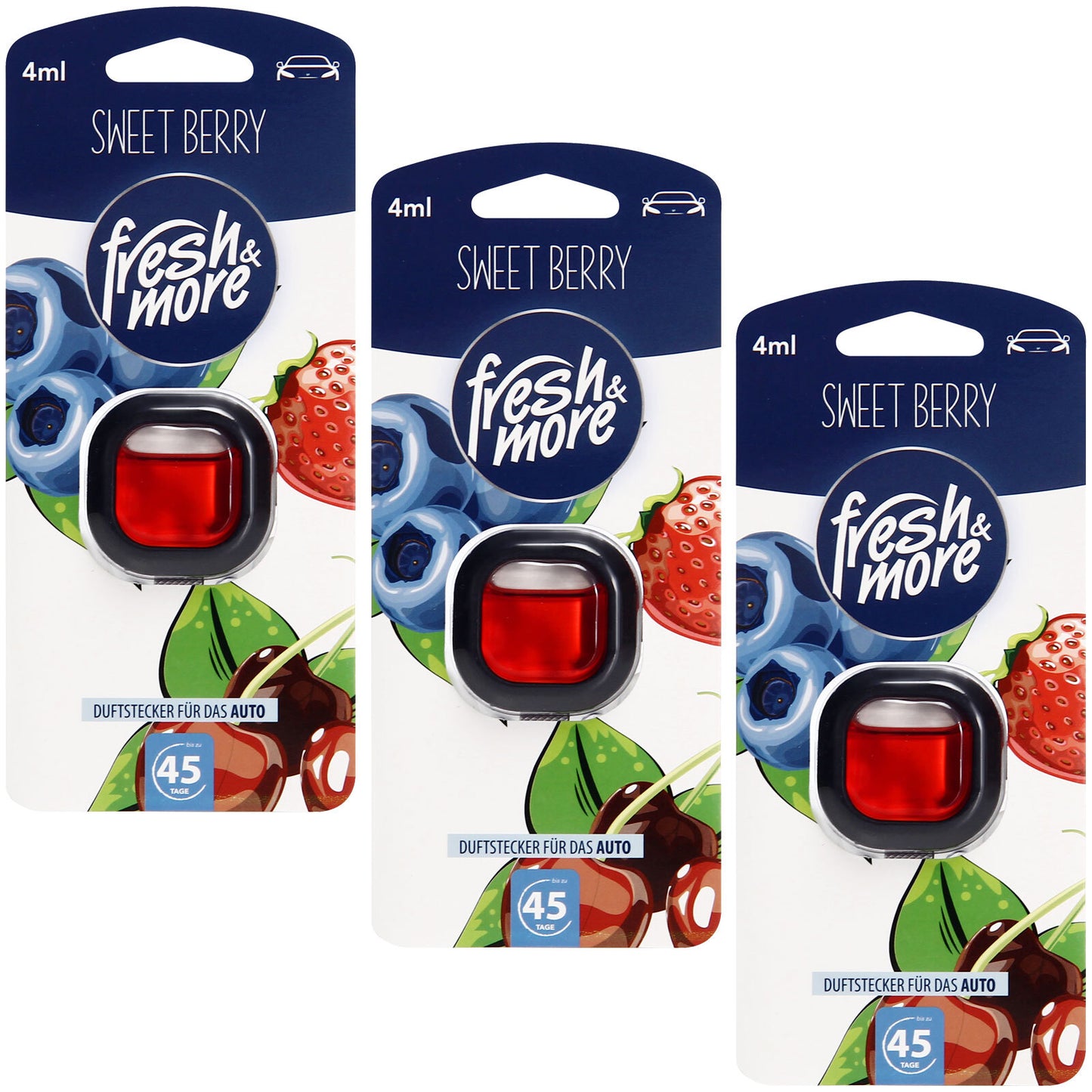 Fresh & More Auto-Lufterfrischer Clips – Duftaustwahl (3er Pack) 4ml