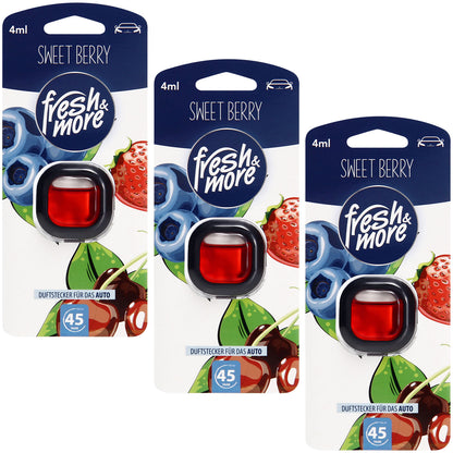 Fresh & More Auto-Lufterfrischer Clips – Duftaustwahl (3er Pack) 4ml