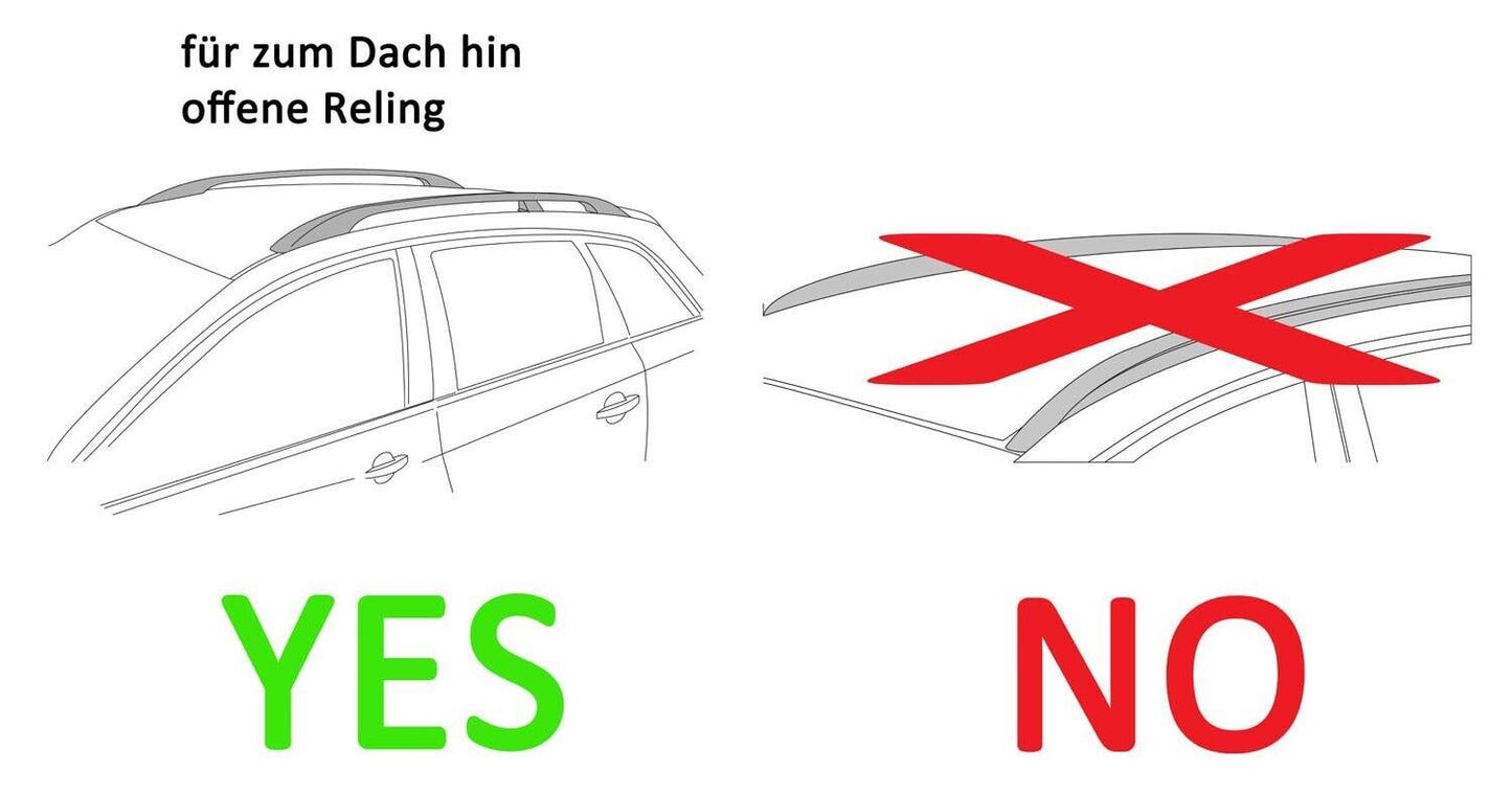 VW T-Roc 5-Türer ab 2017 Dachbox 320L Carbonlook + Alu Dachträger RB003