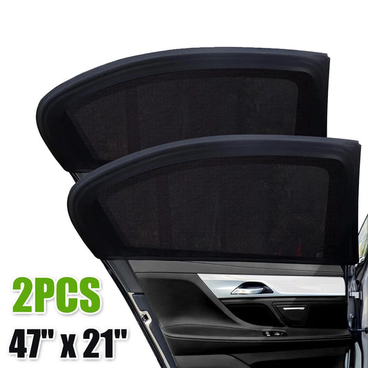 2x Auto Sonnenblende Seitenfenster – UV Schutz 47×21 Zoll für SUV & Van