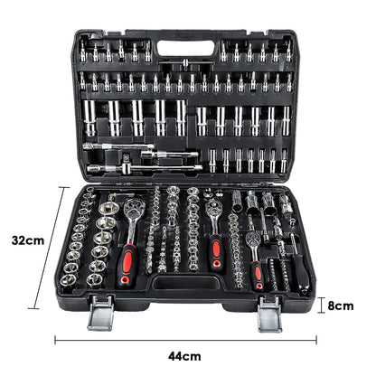 Steckschlüssel Satz 172-tlg – Knarrenkasten Set 1/4", 3/8", 1/2" mit Koffer