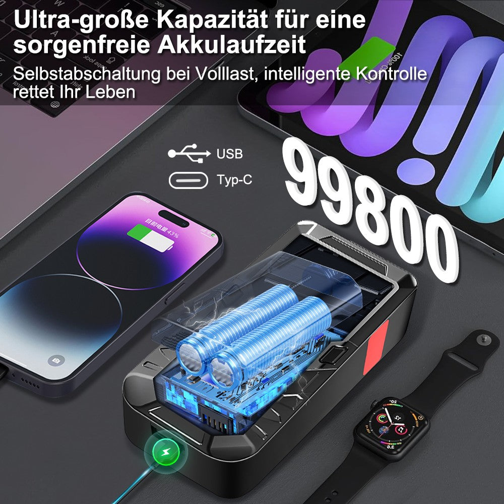 Starthilfegerät 99800mAh 12V mit kompressor