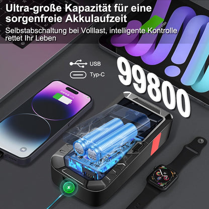 Starthilfegerät 99800mAh 12V mit kompressor