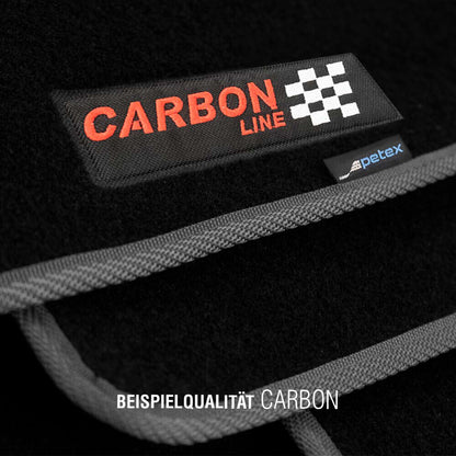 PETEX Autoteppich „Carbon“ – Universal Fußmatten Set, 4-teilig, in 9 Farben