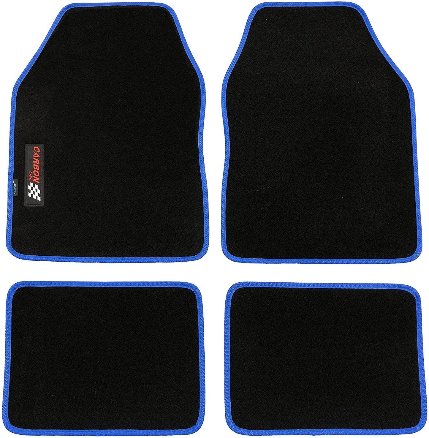 PETEX Autoteppich „Carbon“ – Universal Fußmatten Set, 4-teilig, in 9 Farben