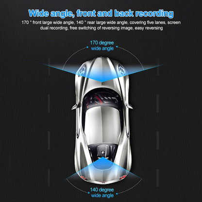 4,3-calowa kamera samochodowa FHD 1080P z podwójnym obiektywem i kamerą cofania – rejestrator samochodowy DVR