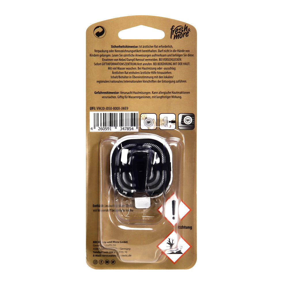 Fresh & More Auto-Lufterfrischer Clips – Duftaustwahl (3er Pack) 4ml