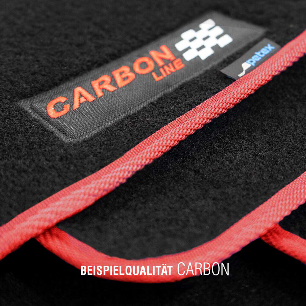 PETEX Autoteppich „Carbon“ – Universal Fußmatten Set, 4-teilig, in 9 Farben