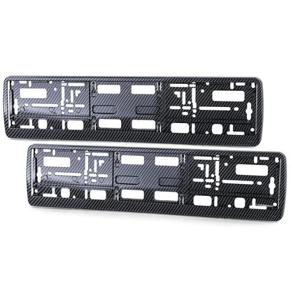 2x Premium Kennzeichenhalter Carbon Optik – robuste Nummernschild Halterung