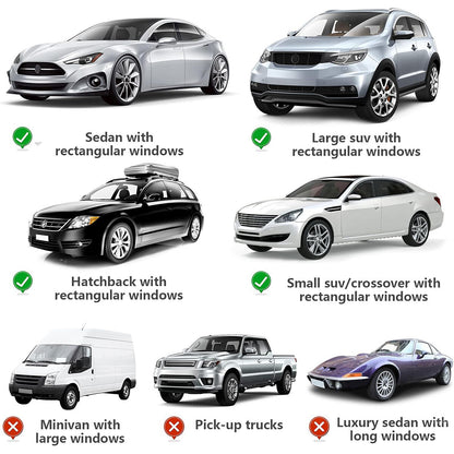 2x Car Sun Visor Side Window – UV Protection 47×21 inches for SUV &amp; Van