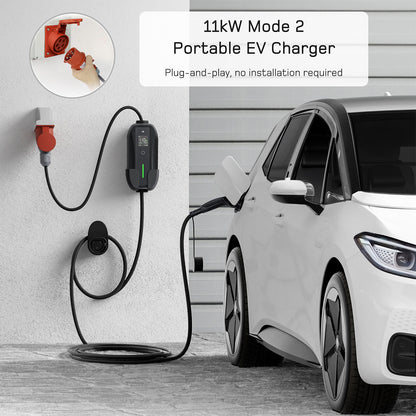 EV charger &amp; charging cable 7m – 11/22kW, 16/32A, CEE, Type 2 Mobile Wallbox